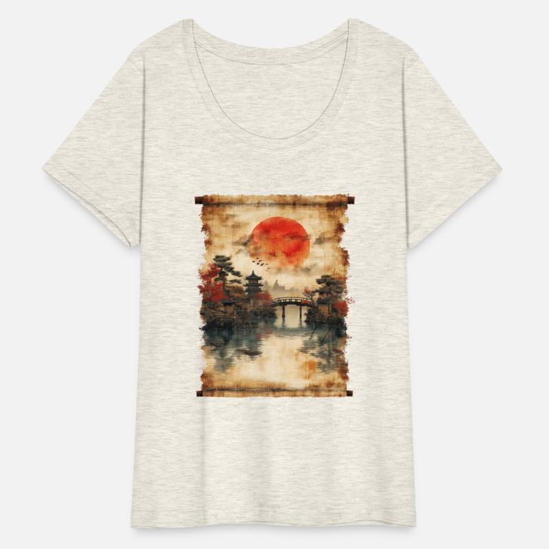 Sunset Scenery Papyrus Scroll Venice Japanese Art