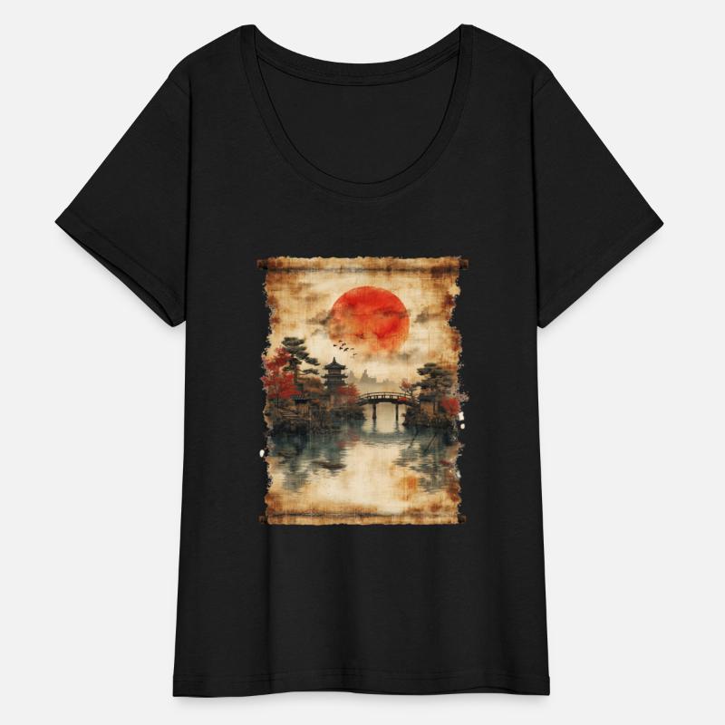 Sunset Scenery Papyrus Scroll Venice Japanese Art