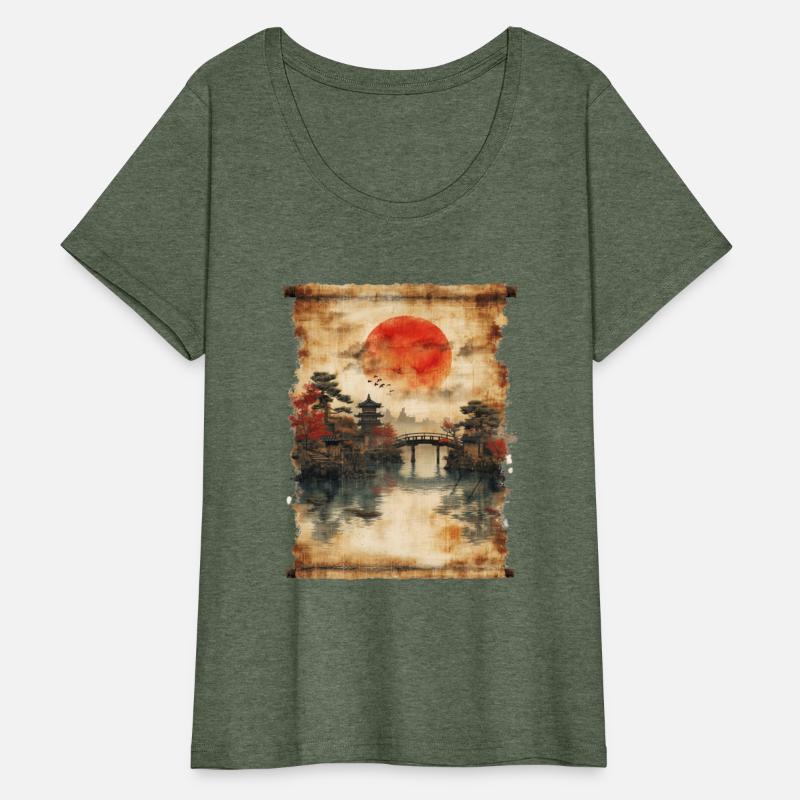 Sunset Scenery Papyrus Scroll Venice Japanese Art