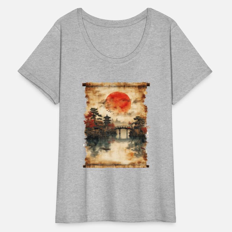 Sunset Scenery Papyrus Scroll Venice Japanese Art