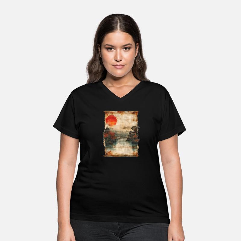 Sunset Scenery Papyrus Scroll Venice Japanese Art