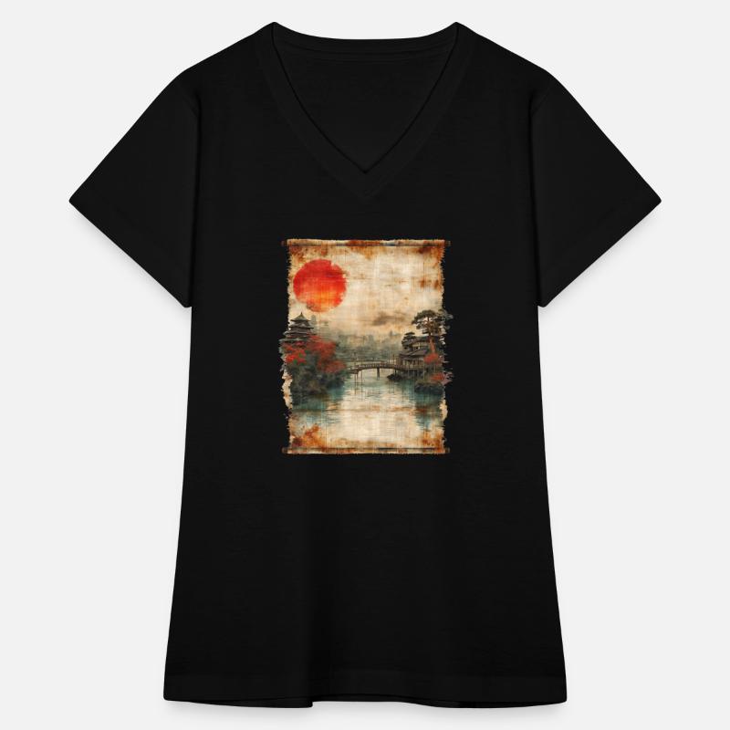 Sunset Scenery Papyrus Scroll Venice Japanese Art