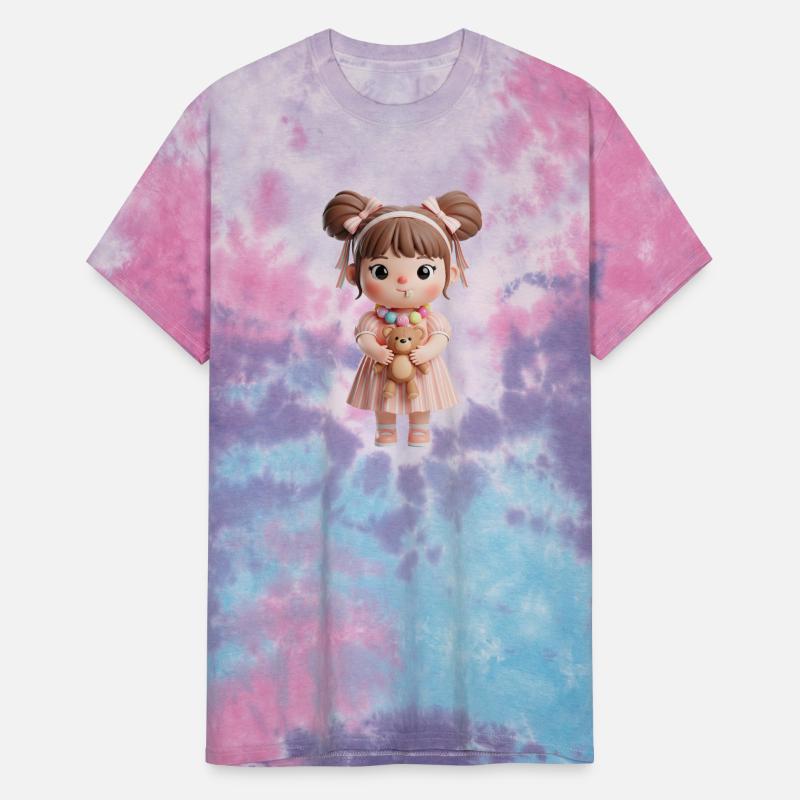 Sweet Candy Girl with Teddy Bear