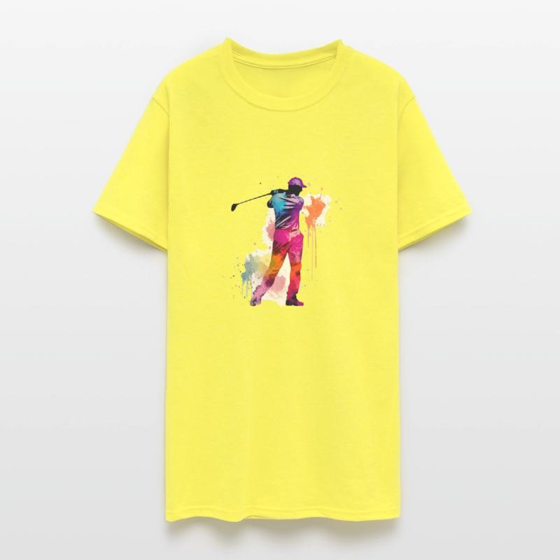 Swinging Harmony - Watercolor Style Golfer Art