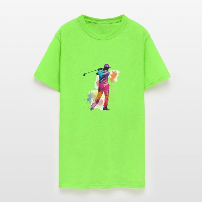 Swinging Harmony - Watercolor Style Golfer Art