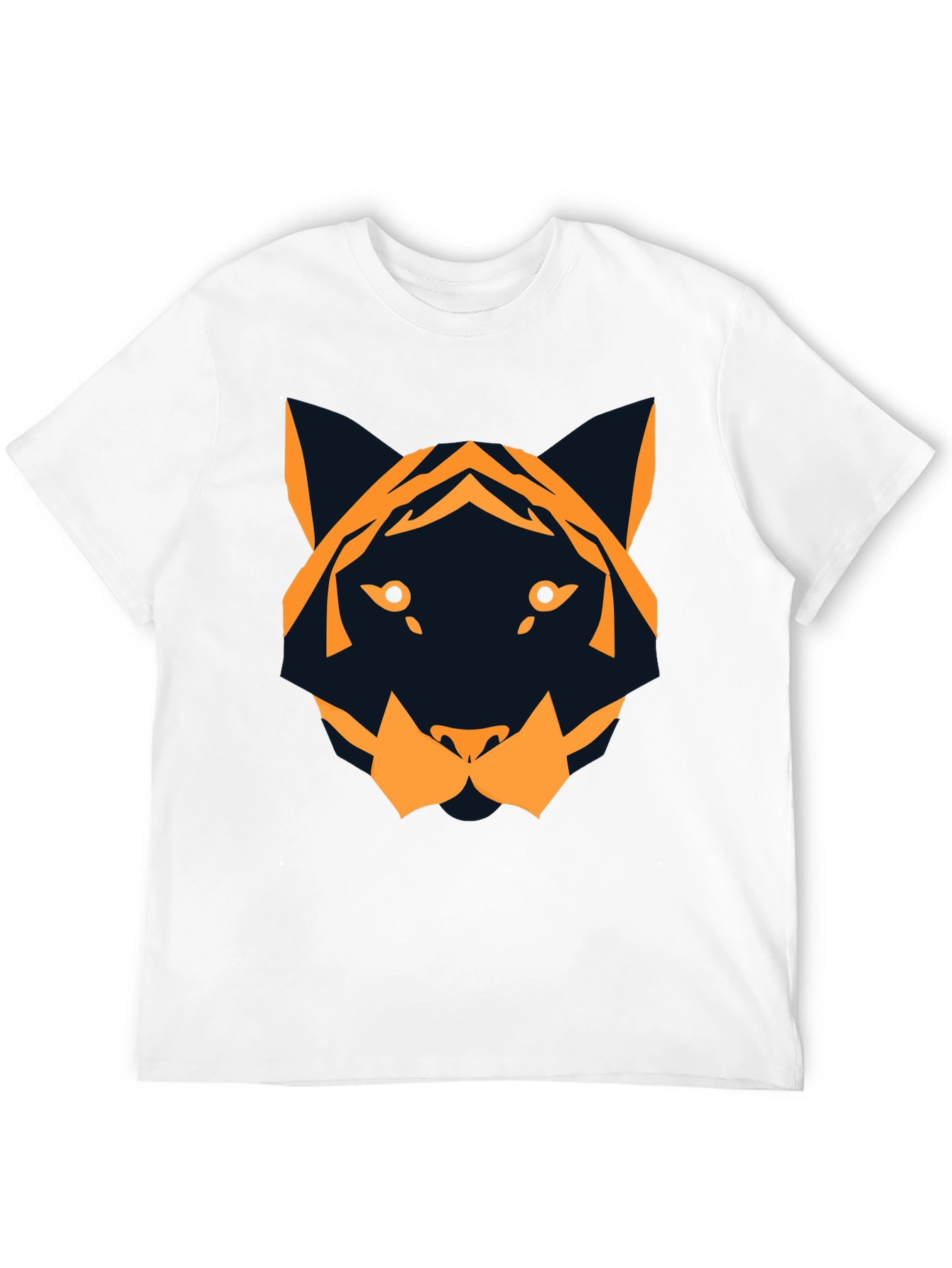 Geometric Tiger Graphic Tee - Modern Style