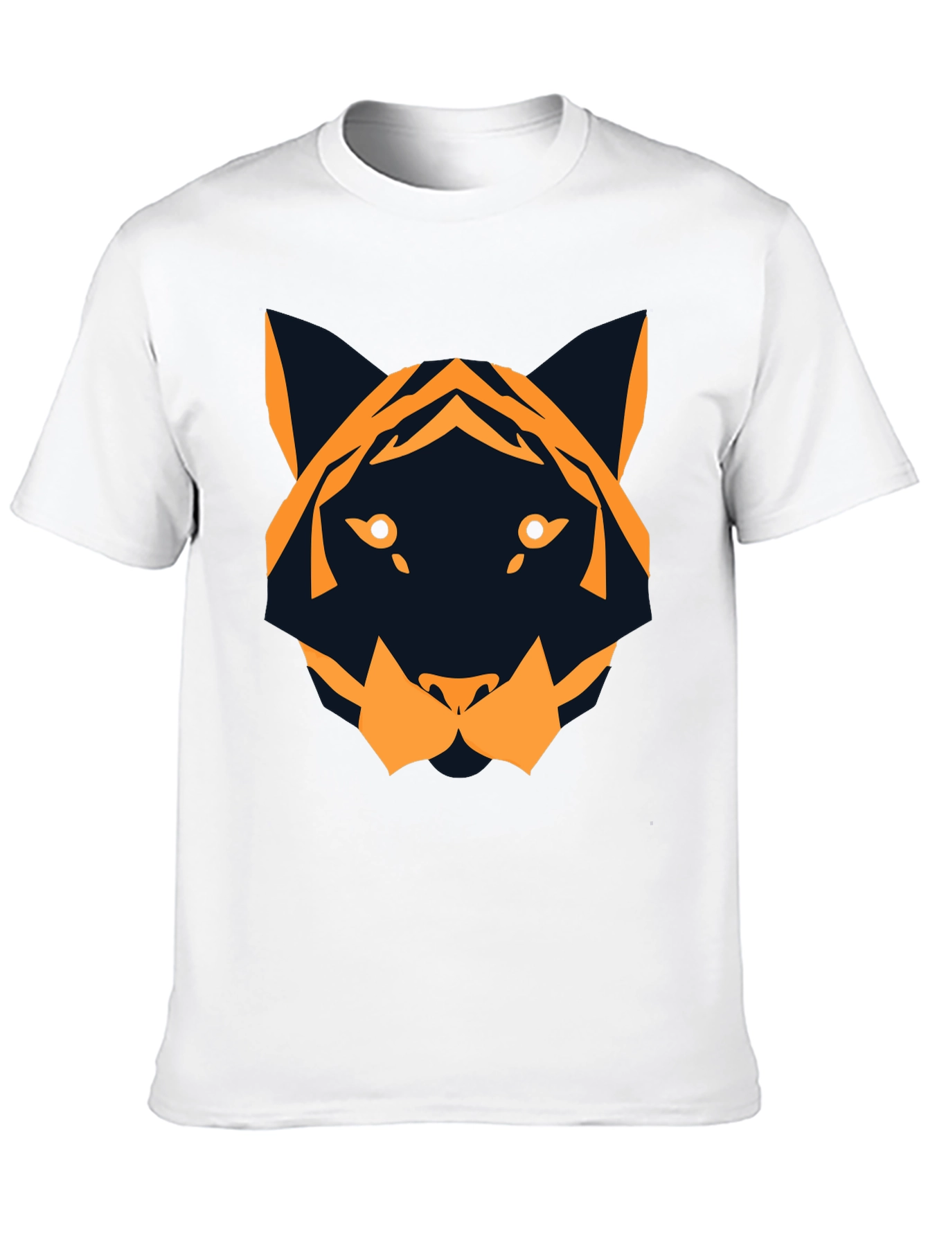 Geometric Tiger Graphic Tee - Modern Style
