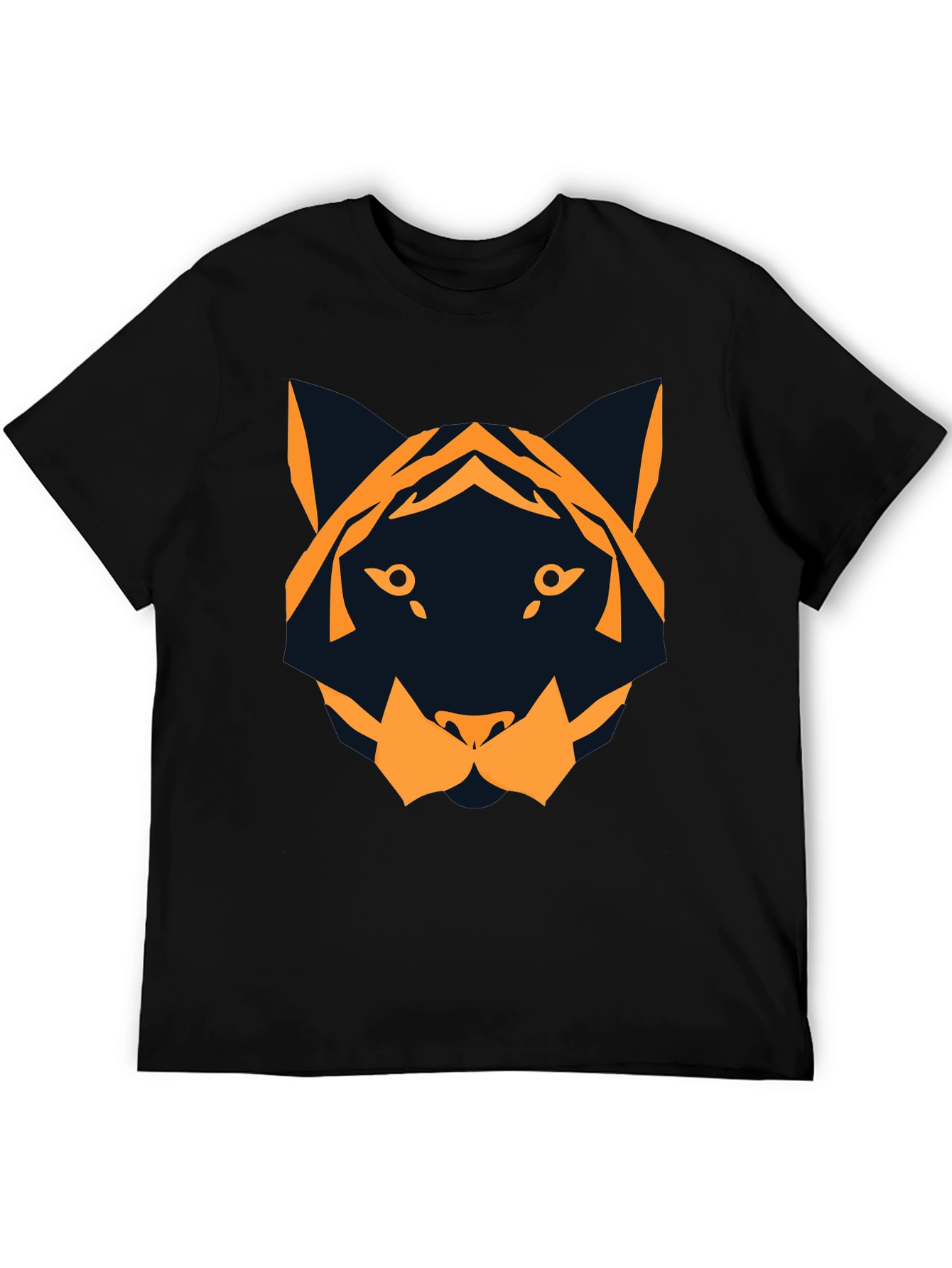 Geometric Tiger Graphic Tee - Modern Style
