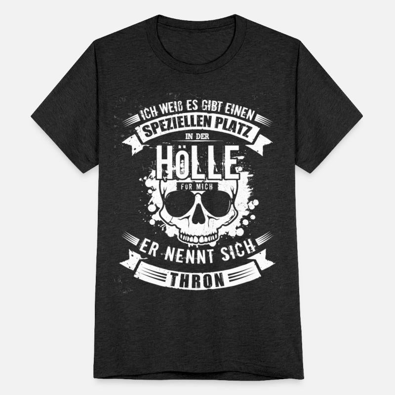 T-shirt for atheist rocker and metal throne thron