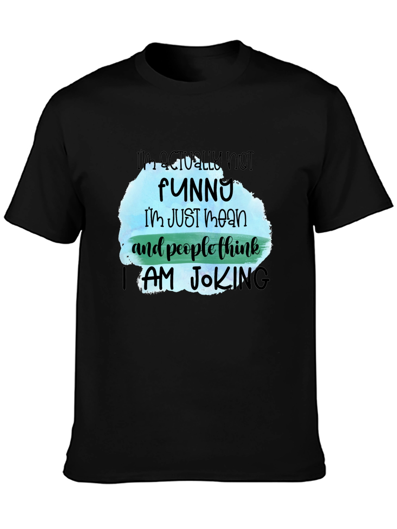 Funny Graphic Mens Black T-Shirt