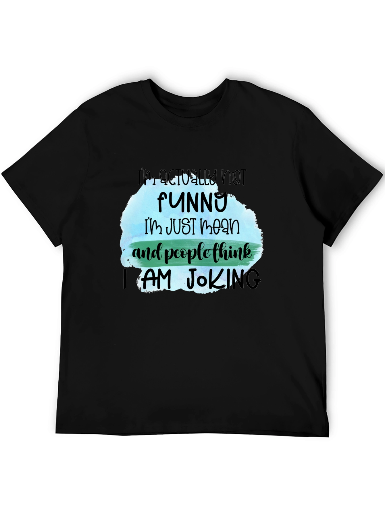 Funny Graphic Mens Black T-Shirt