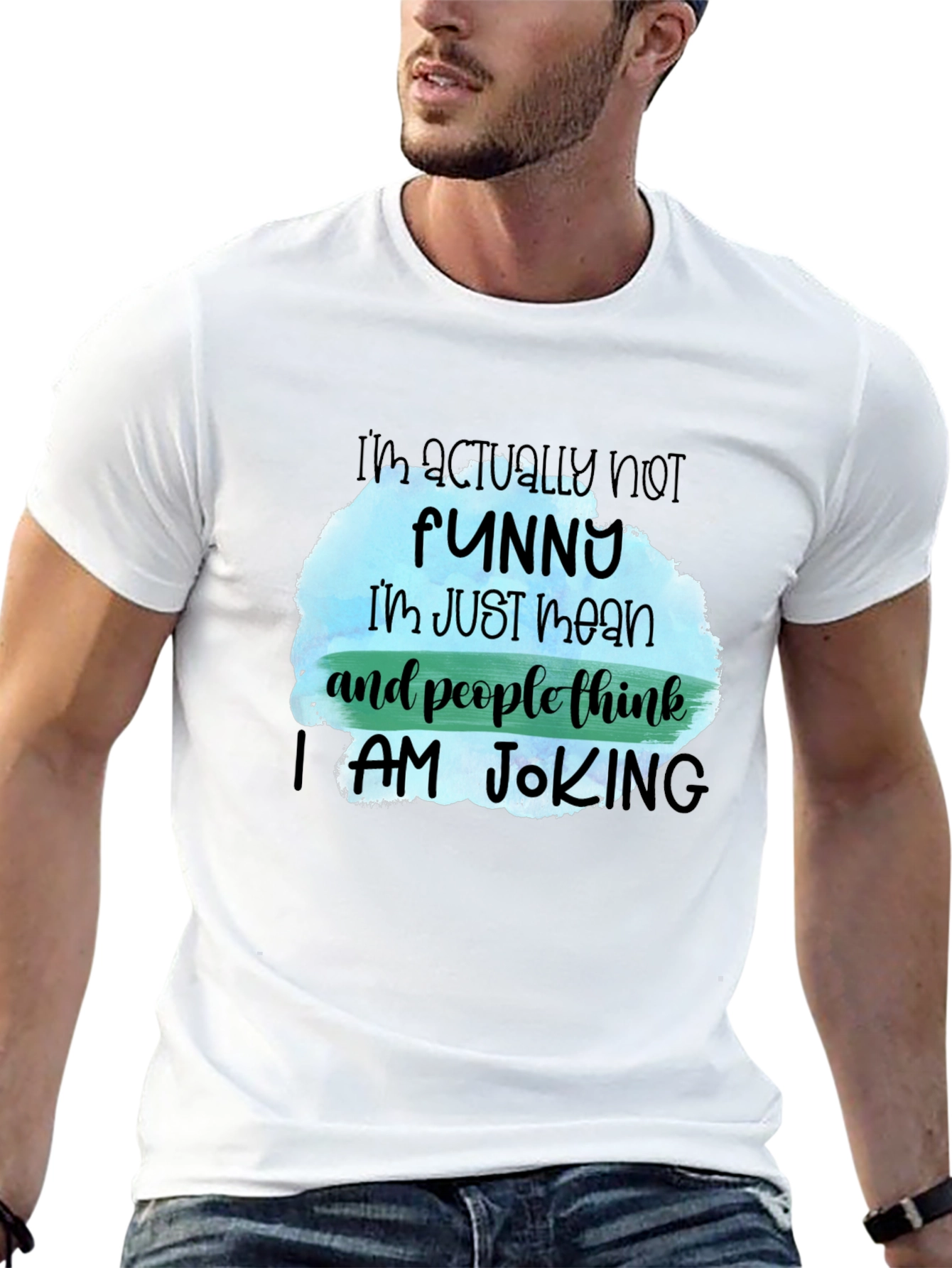 Funny Graphic Mens Black T-Shirt