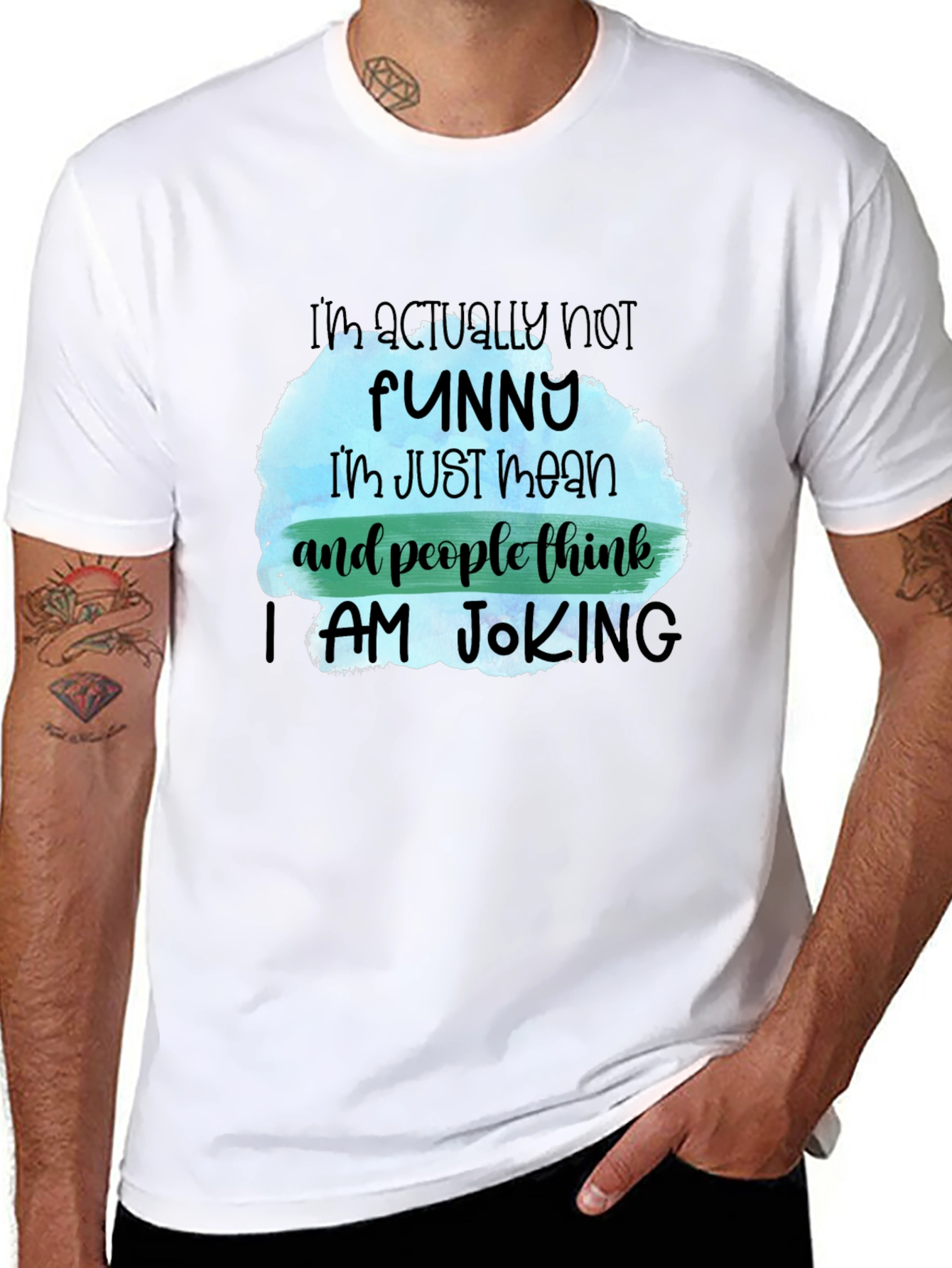 Funny Graphic Mens Black T-Shirt