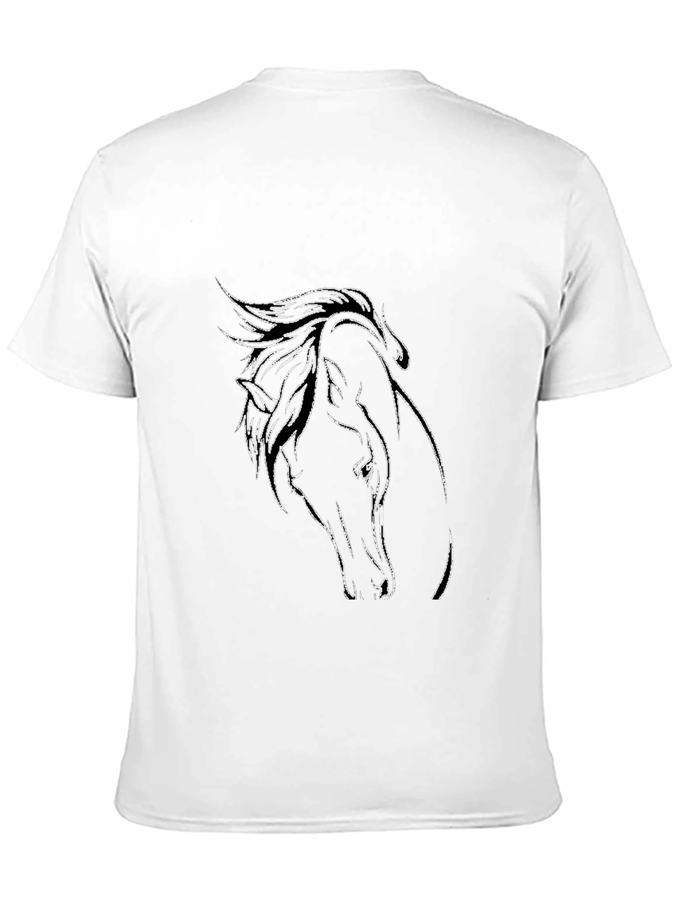 Horse Head Graphic Black T-Shirt