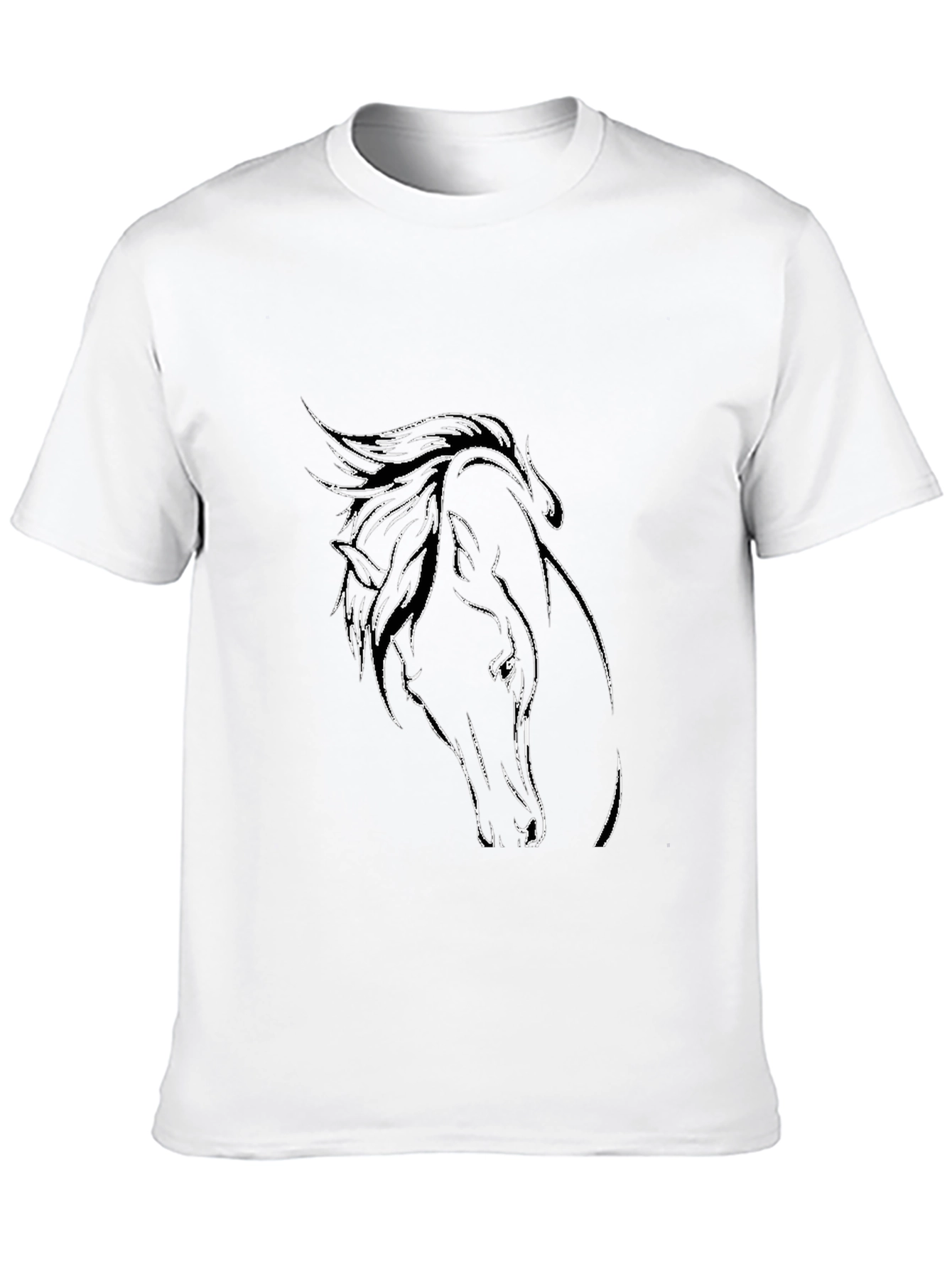 Horse Head Graphic Black T-Shirt