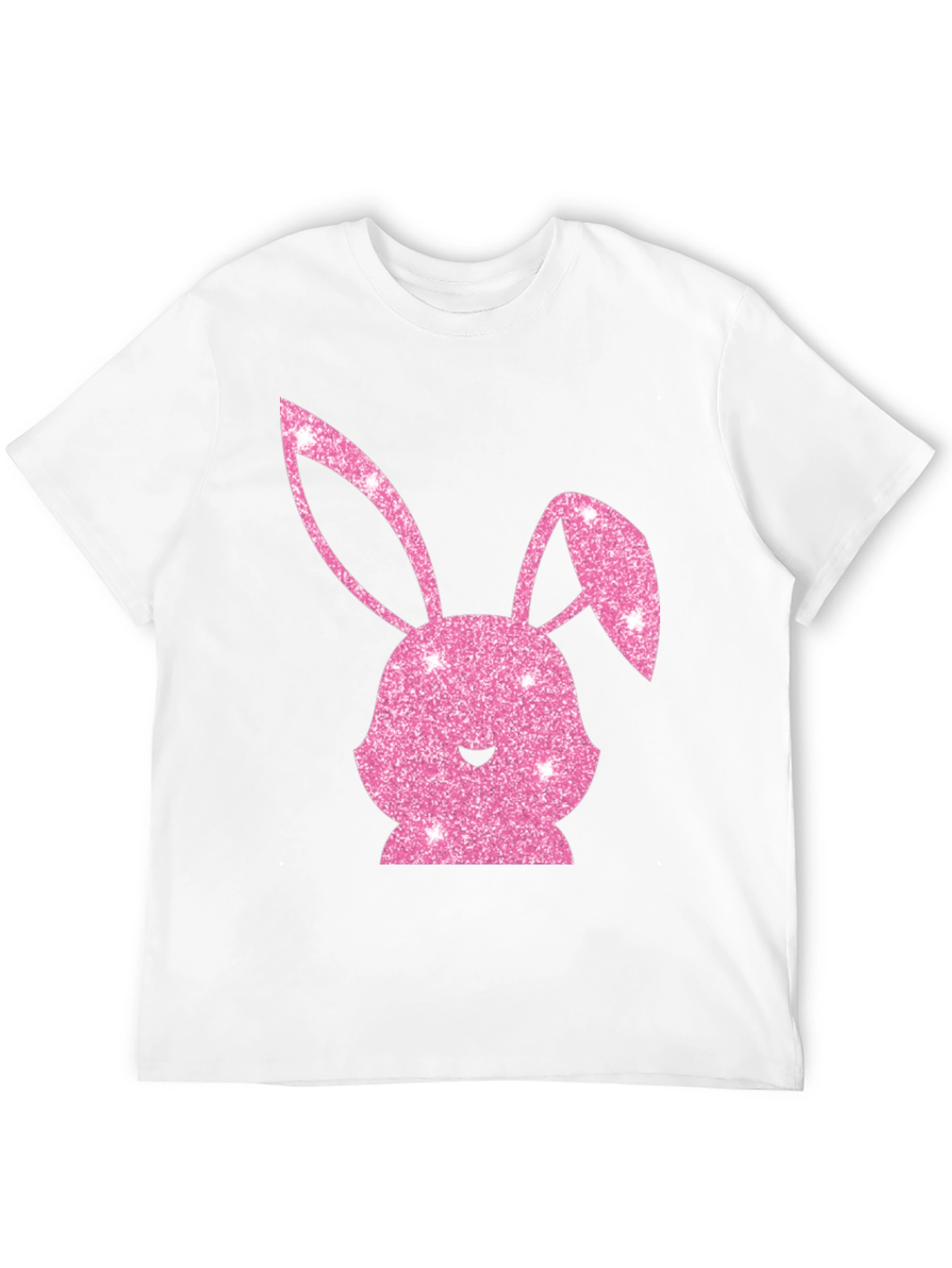 Easter Bunny T-Shirt - Sparkly Pink Bunny Design