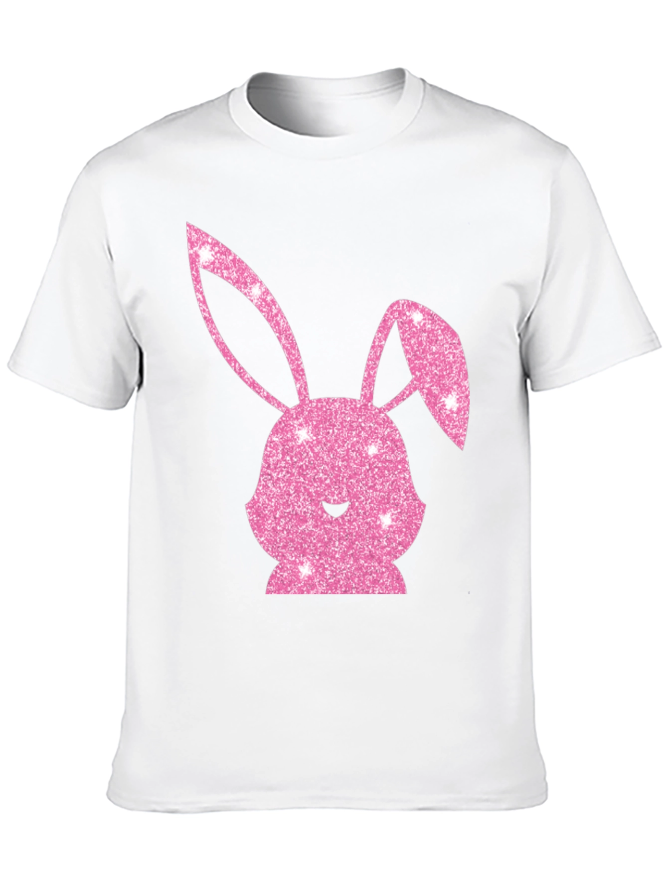 Easter Bunny T-Shirt - Sparkly Pink Bunny Design