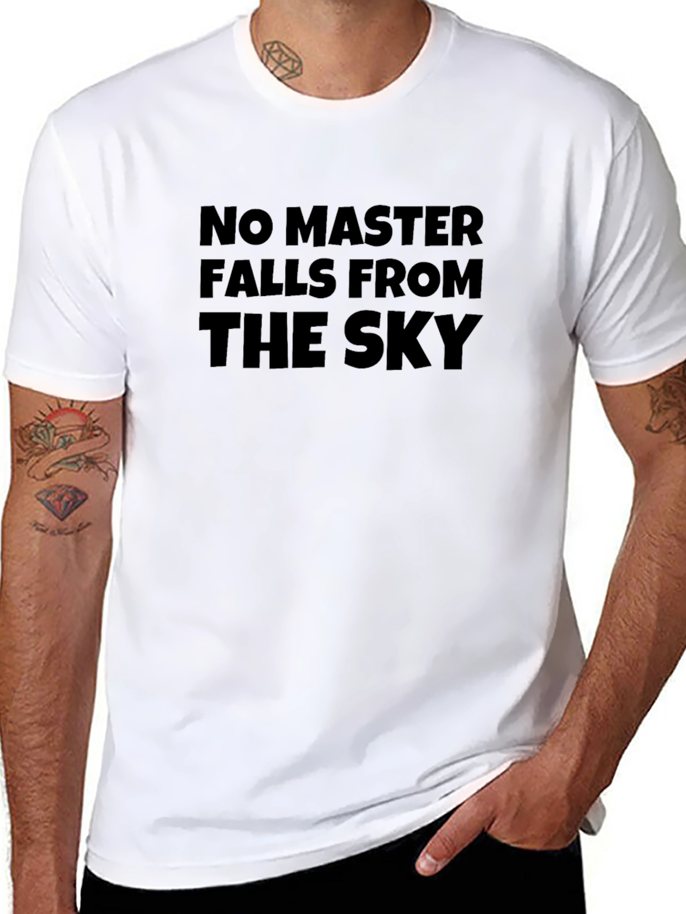No Master Falls From the Sky Black T-Shirt