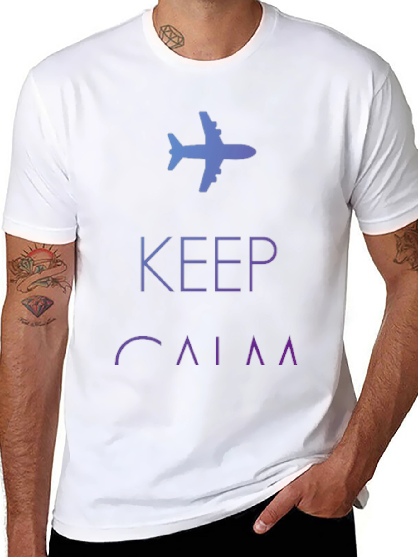 Keep Calm and Fly Black T-Shirt