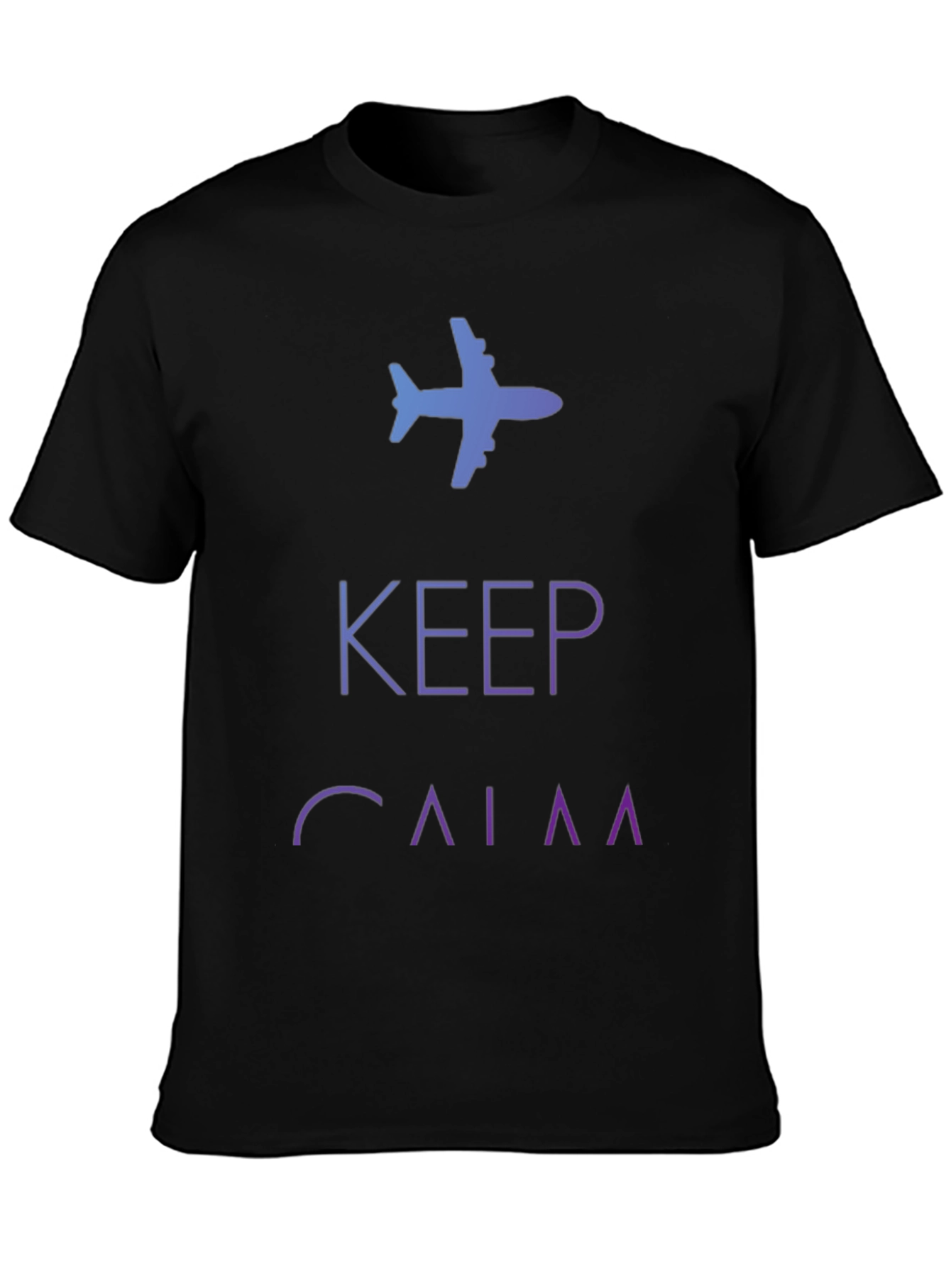 Keep Calm and Fly Black T-Shirt
