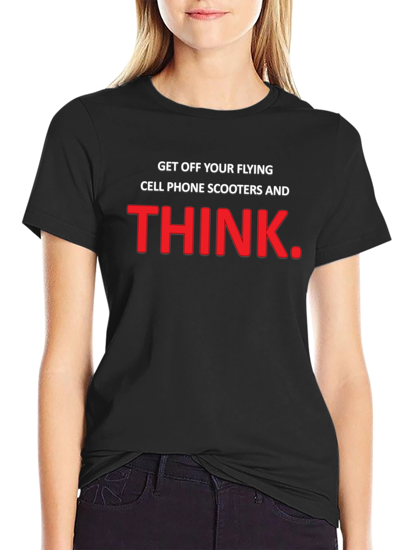 Get Off Your Flying Cell Phone Scooters T-Shirt