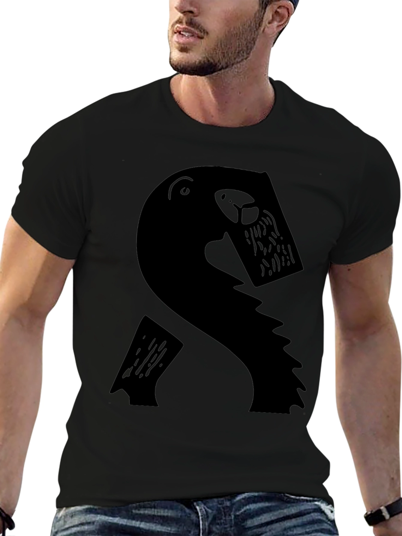 Abstract Beaver Graphic T-Shirt - Mens