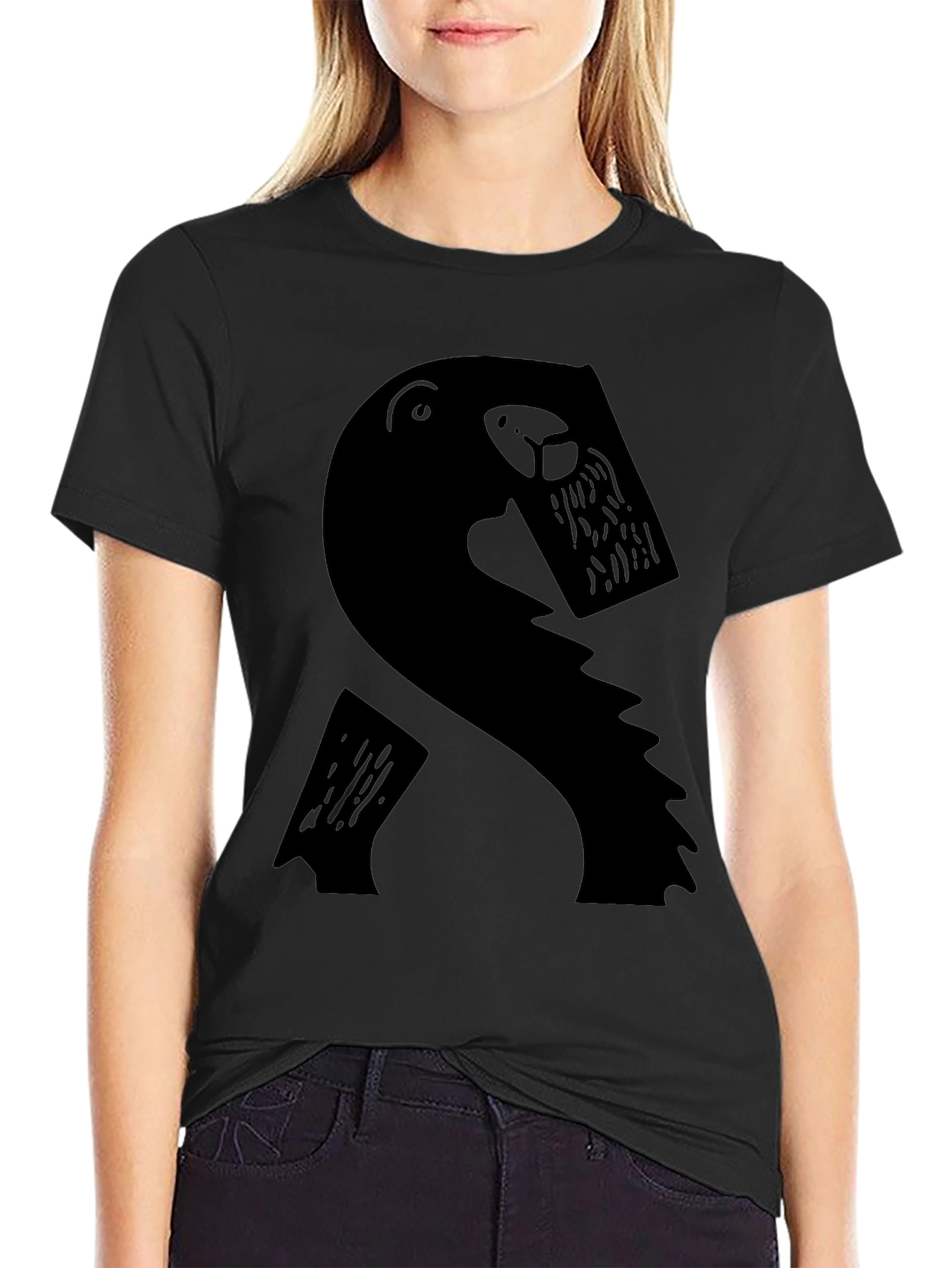Abstract Beaver Graphic T-Shirt - Mens