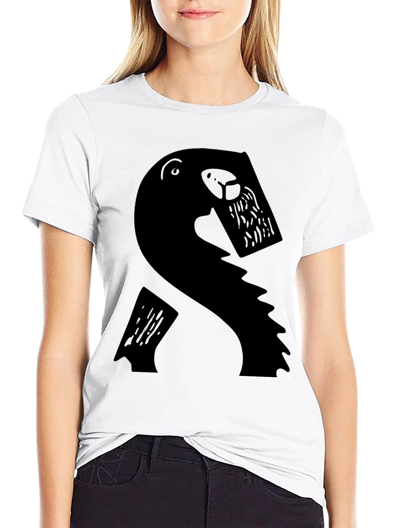Abstract Beaver Graphic T-Shirt - Mens