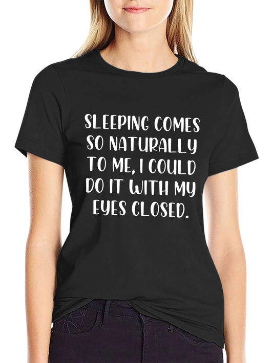 Funny Sleeping T-Shirt - Mens Black Sleep Tee