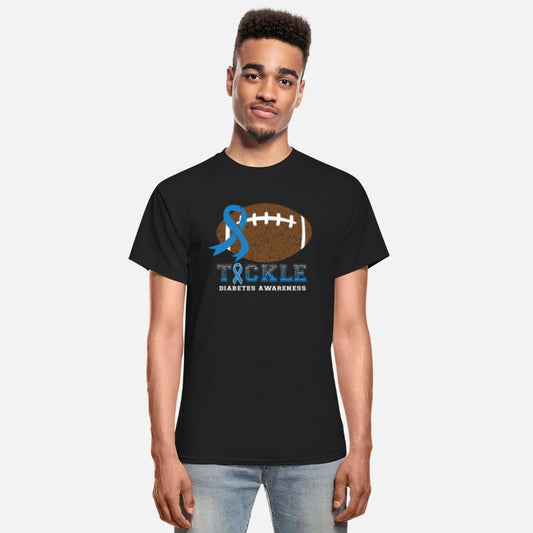 Tackle Diabetes Awareness Ribbon American Football