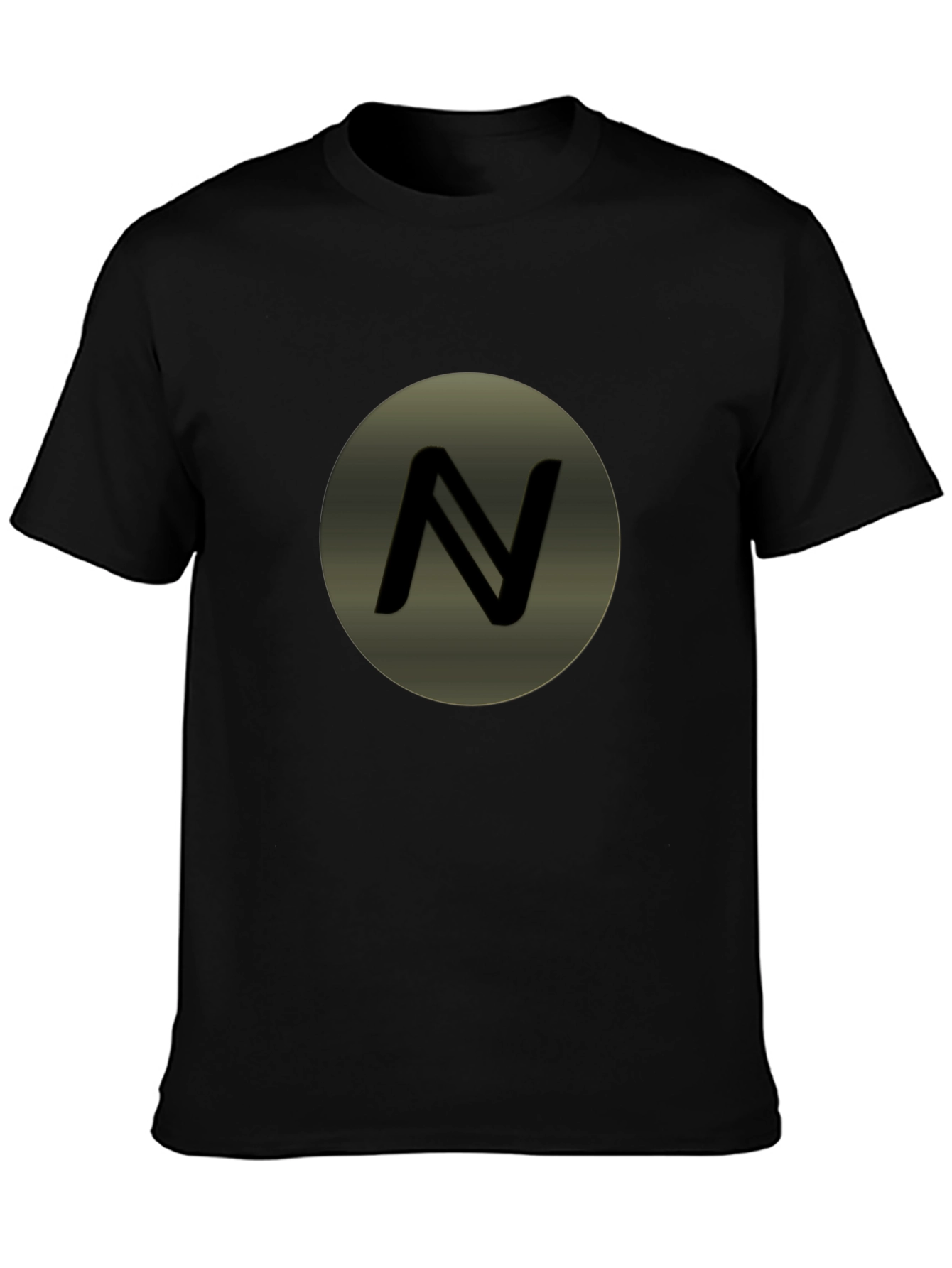 Mens Black T-Shirt with Circle N Logo
