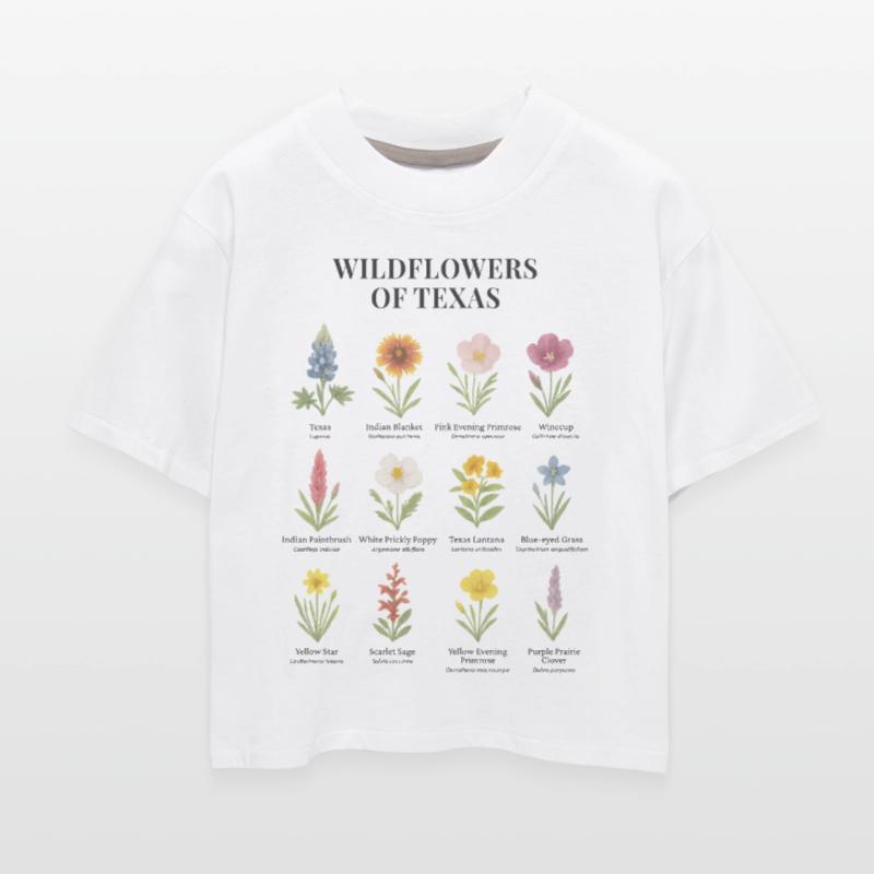 Texas Wildflowers in Watercolor Style