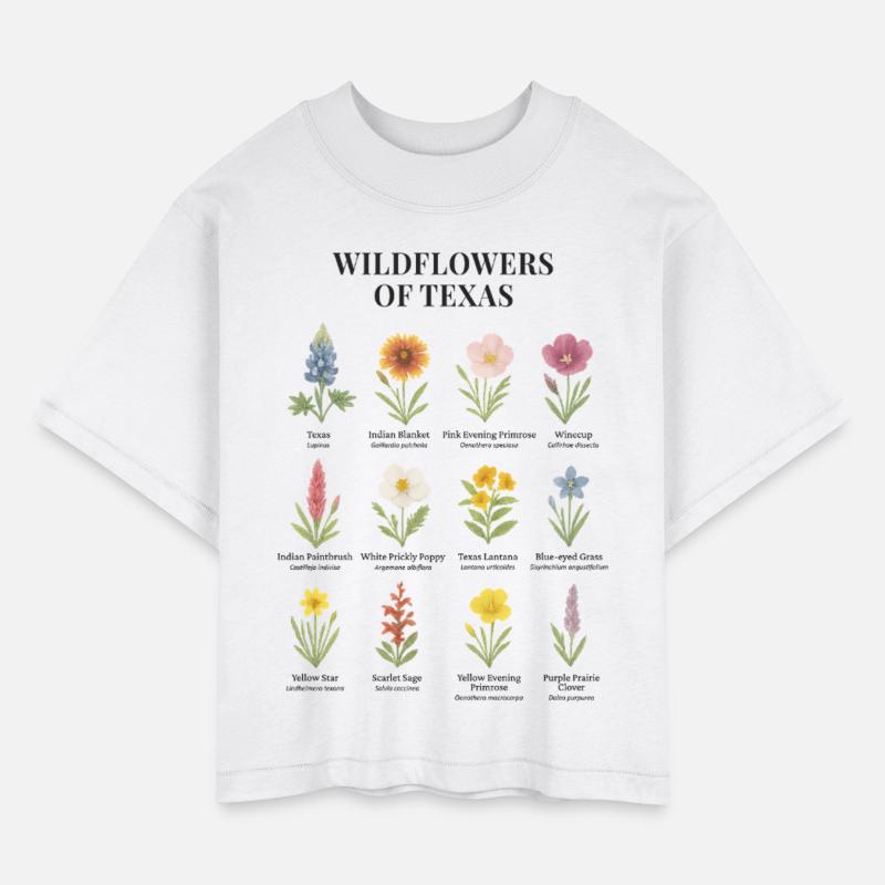 Texas Wildflowers in Watercolor Style