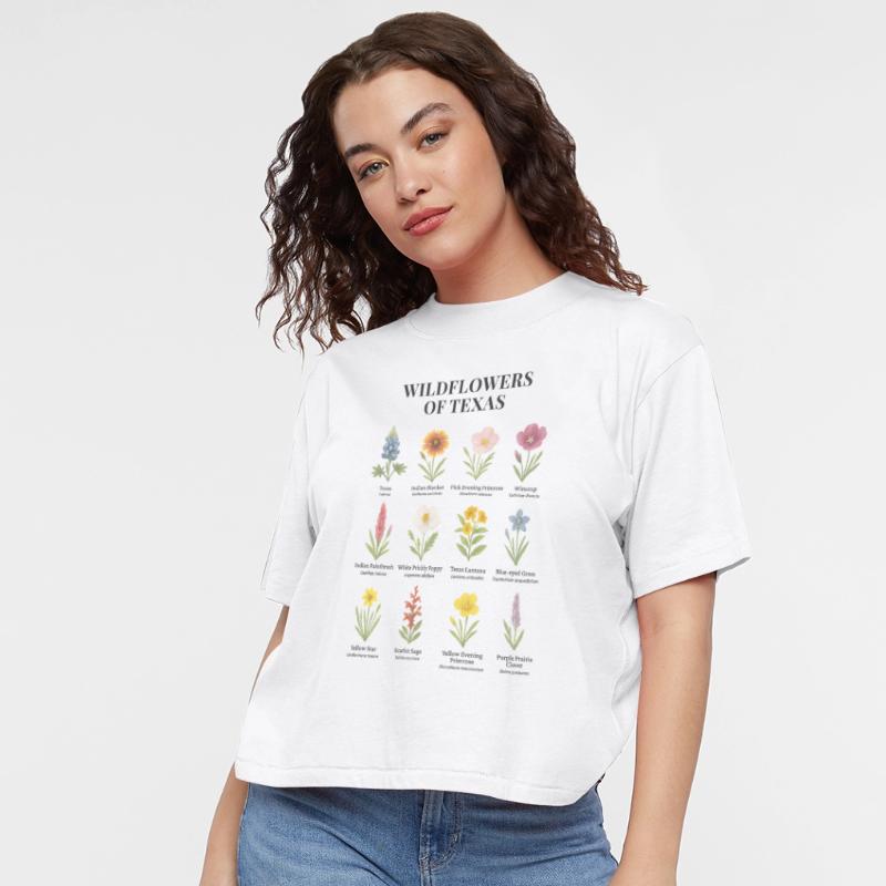 Texas Wildflowers in Watercolor Style