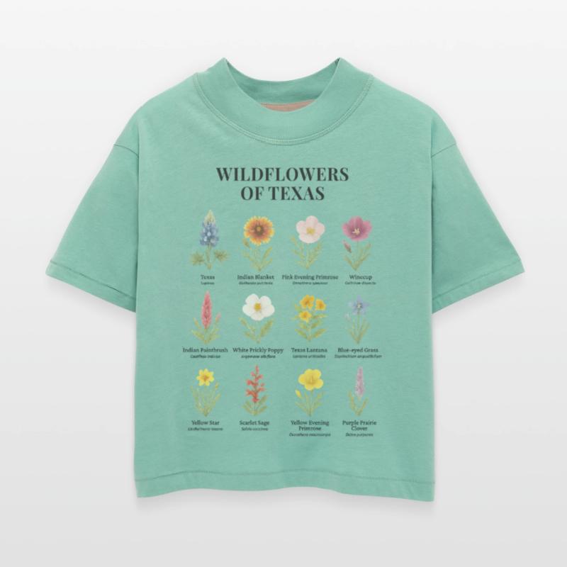 Texas Wildflowers in Watercolor Style