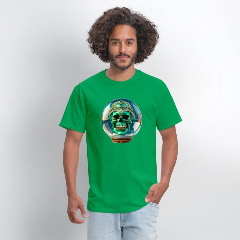 The Green King Skull with a Jeweled Crown