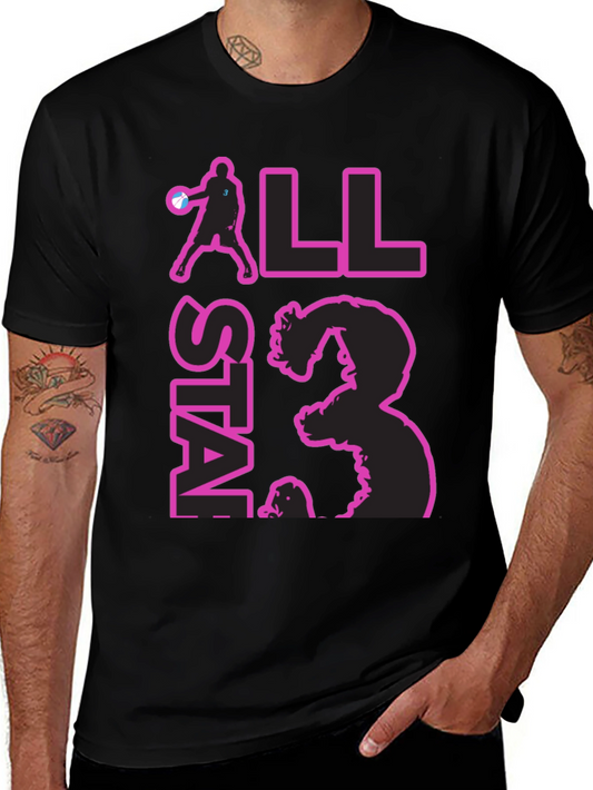 All Star Black T-Shirt with Graphic Print