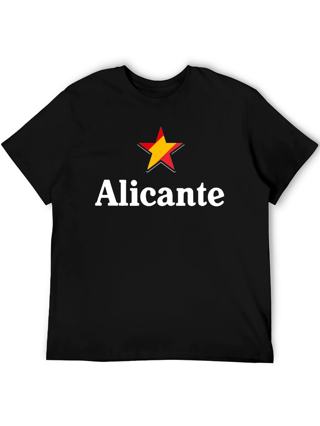 Alicante Star Graphic T-Shirt - Black Cotton Tee