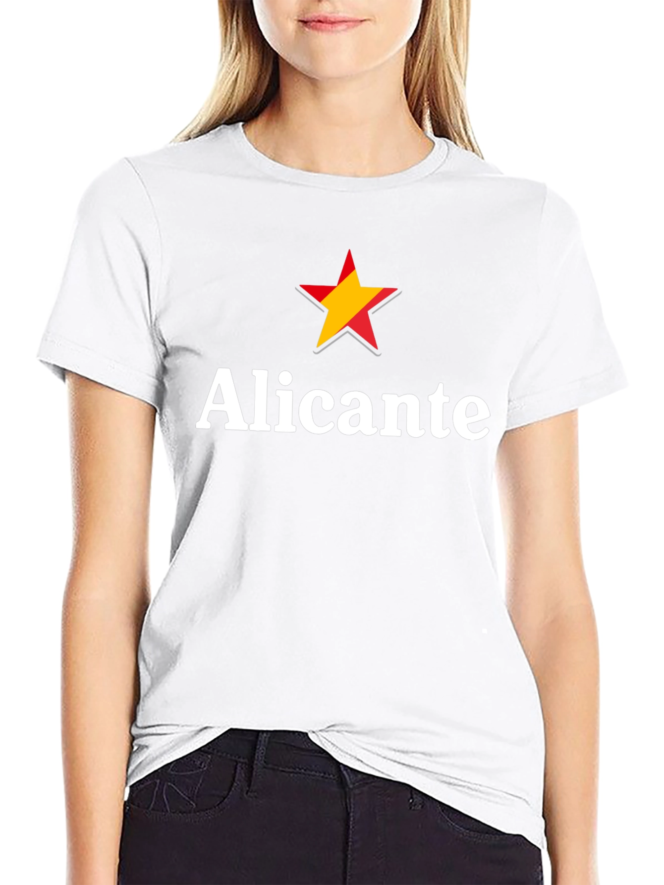 Alicante Star Graphic T-Shirt - Black Cotton Tee