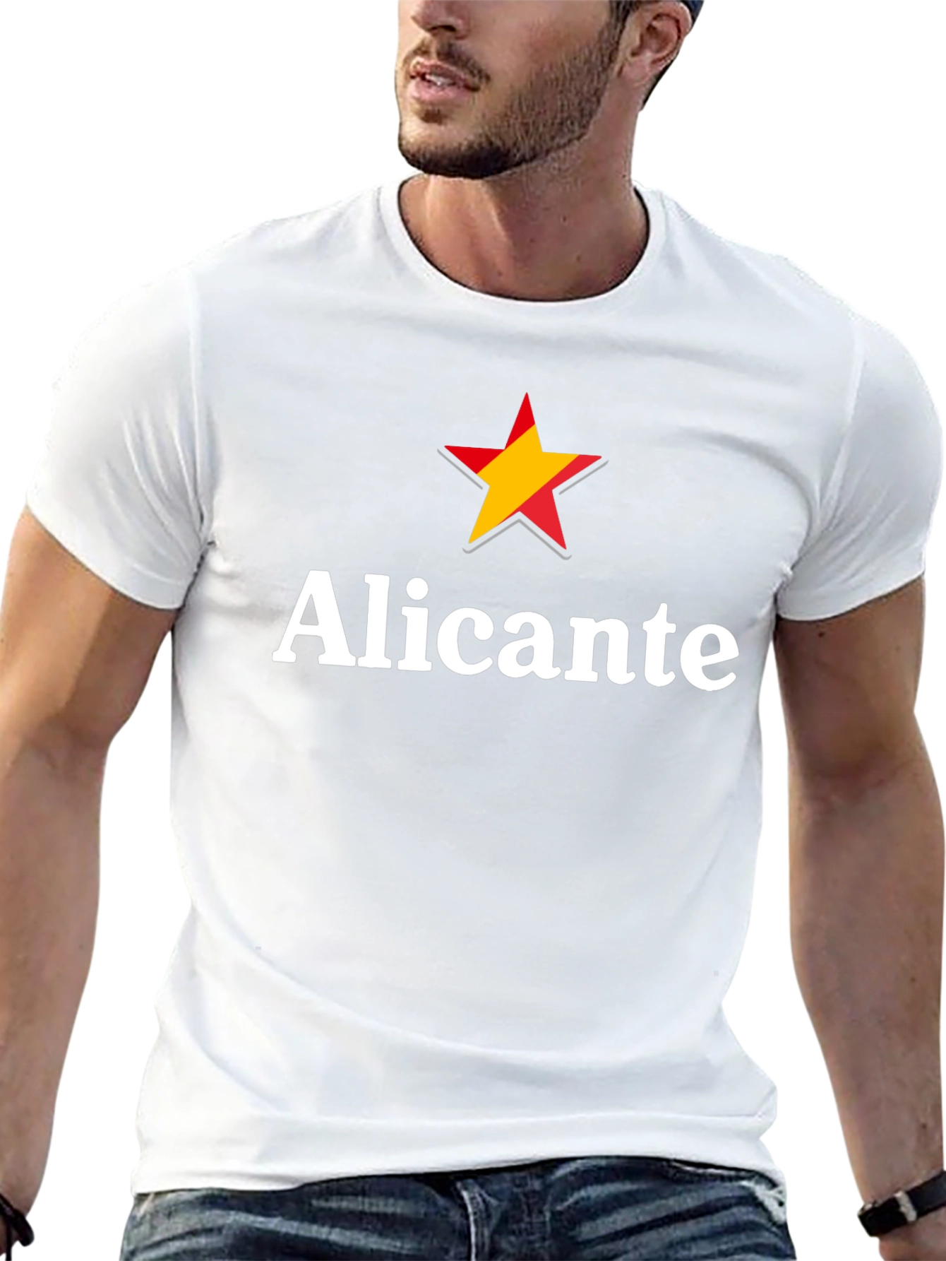 Alicante Star Graphic T-Shirt - Black Cotton Tee
