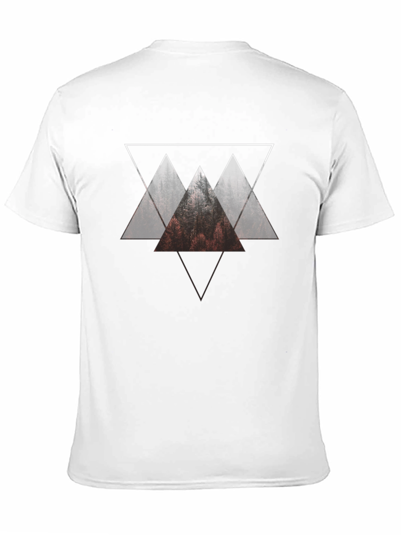 Geometric Mountain T-Shirt - Black