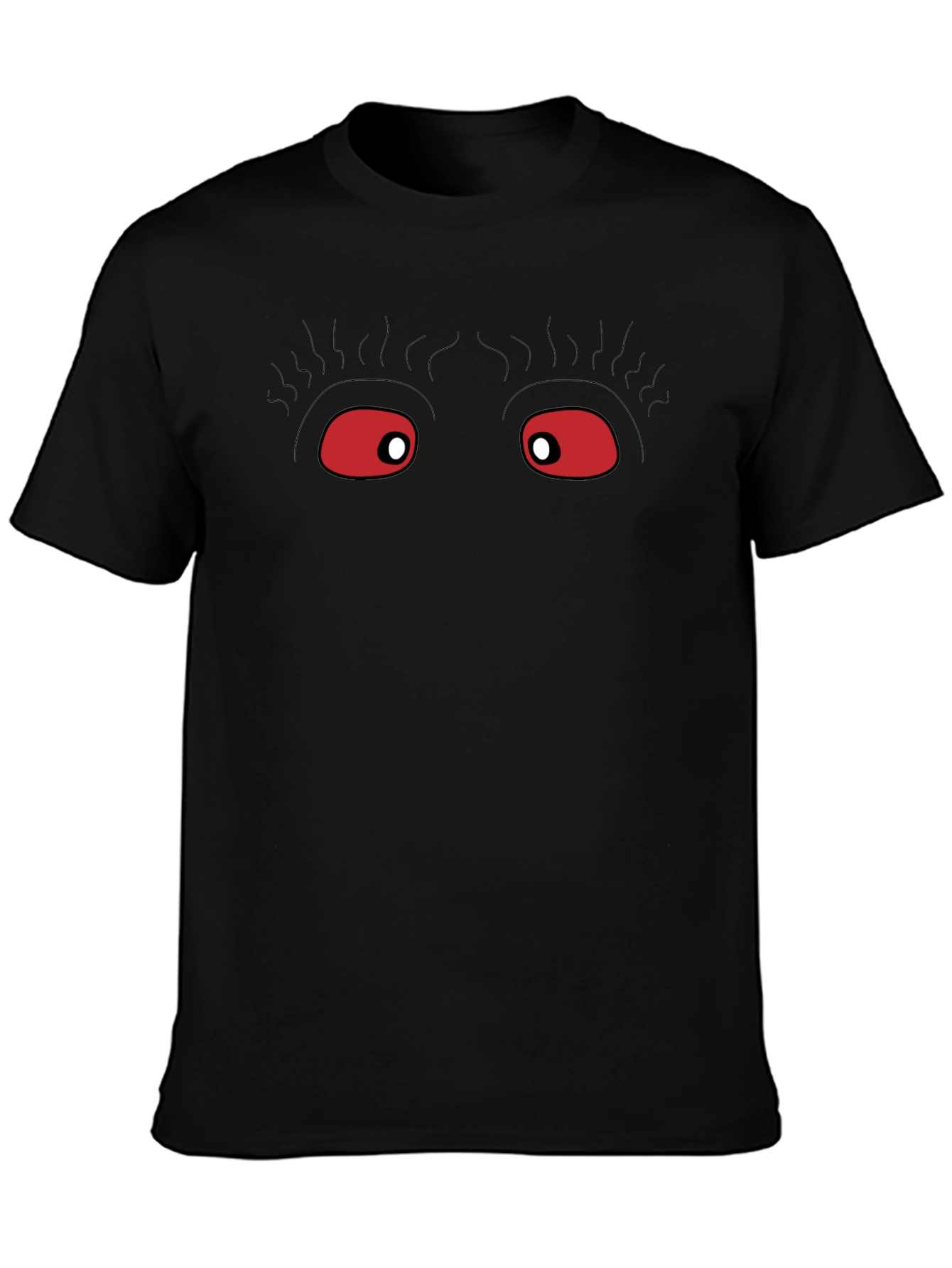 Eerie Eyes Graphic Black T-Shirt