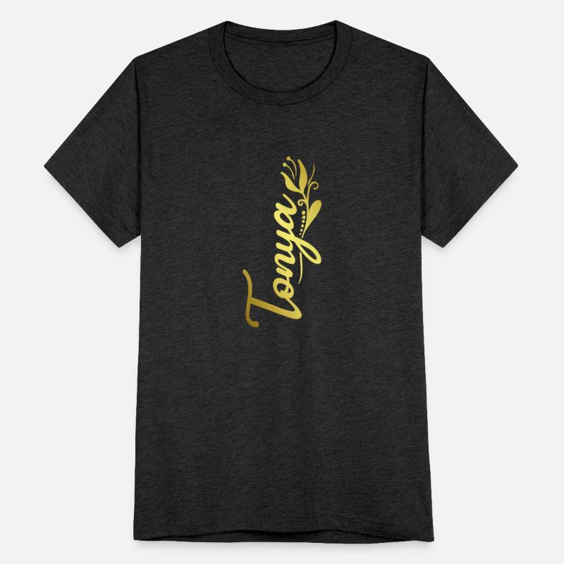 Tonya Name Faux Gold Tulip Flourish