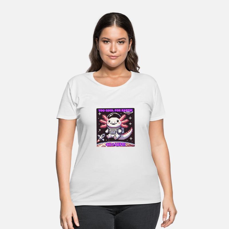 Too cool for Earth, so i left! Pixel Retro Axolotl