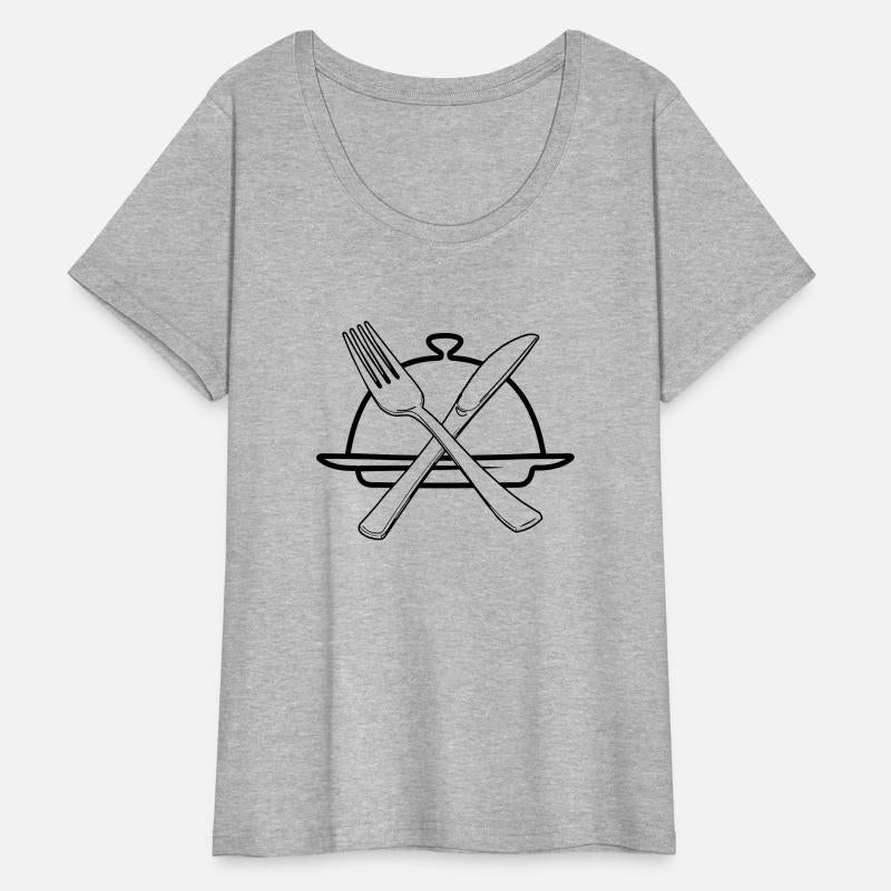 Transparent bowl with knife and fork