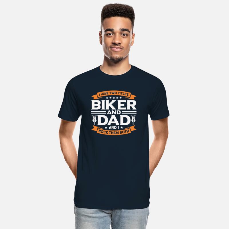 Two Titles Biker And Dad Motorbike Biker