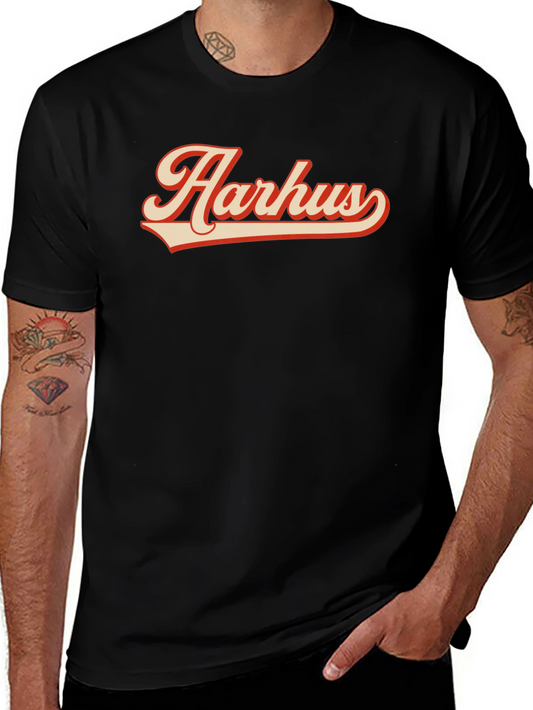 Aarhus Graphic Tee - Retro Style Black T-Shirt