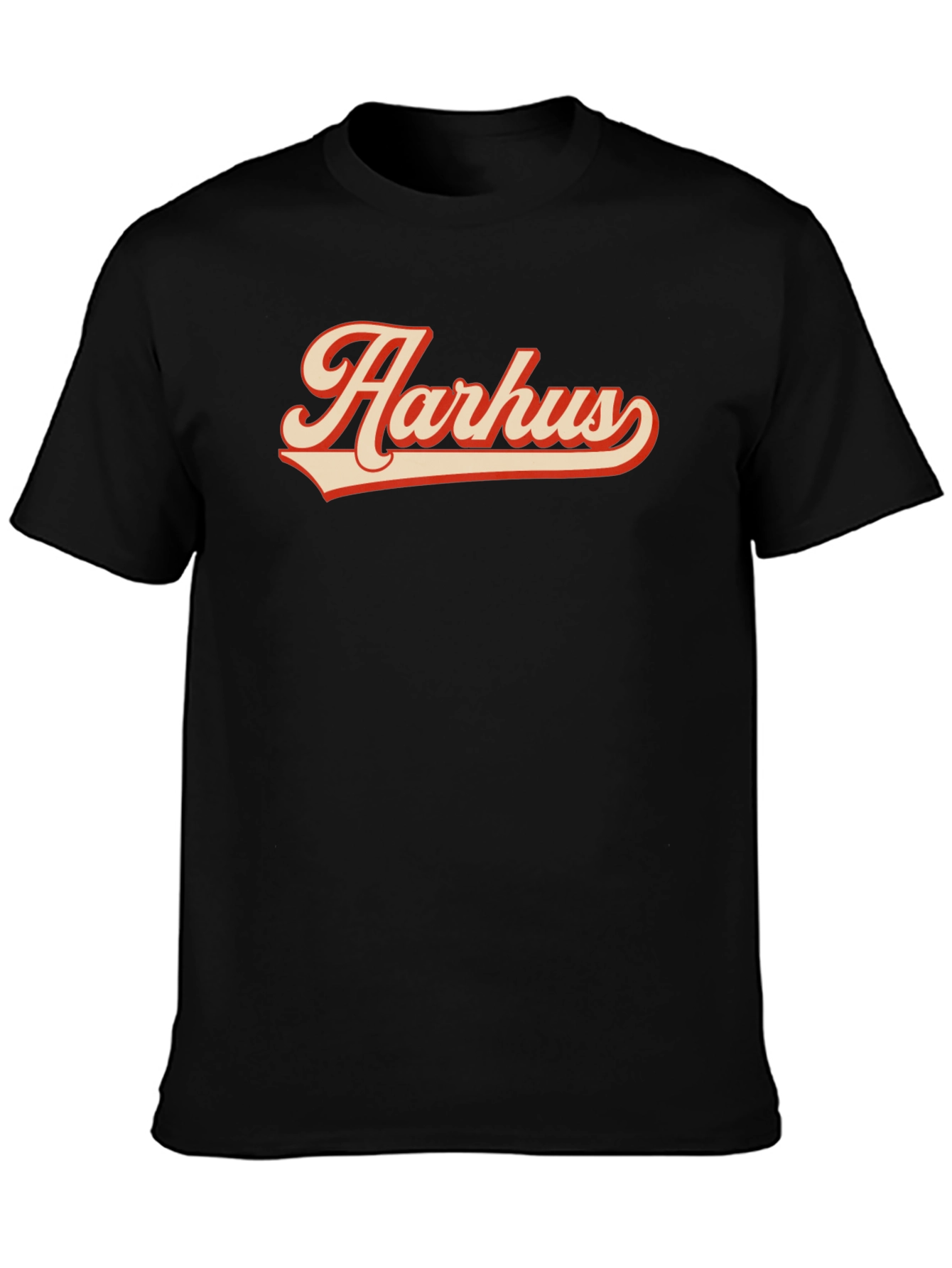 Aarhus Graphic Tee - Retro Style Black T-Shirt