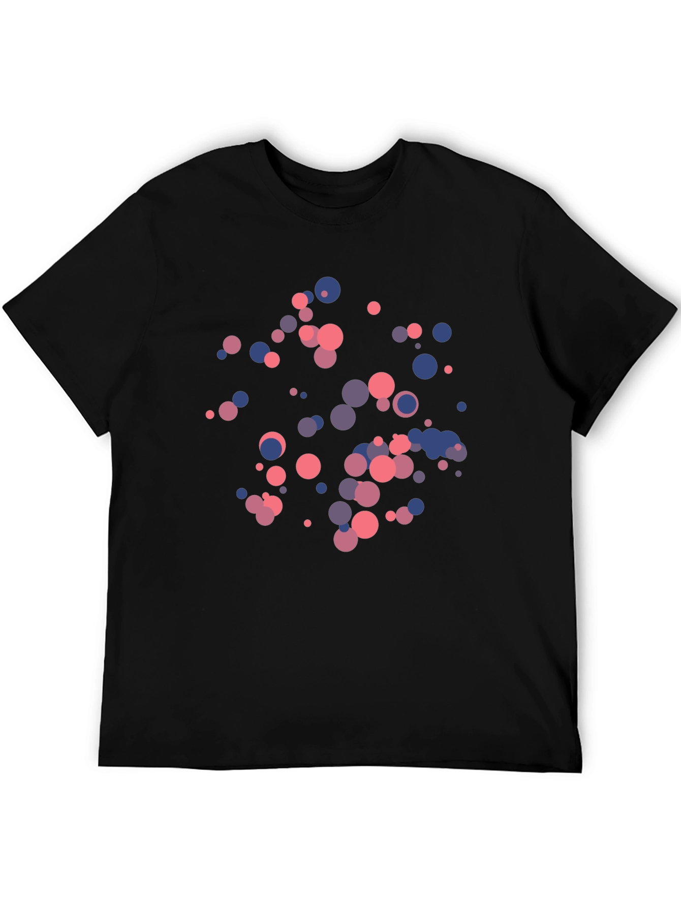 Abstract Dots Graphic Black T-Shirt