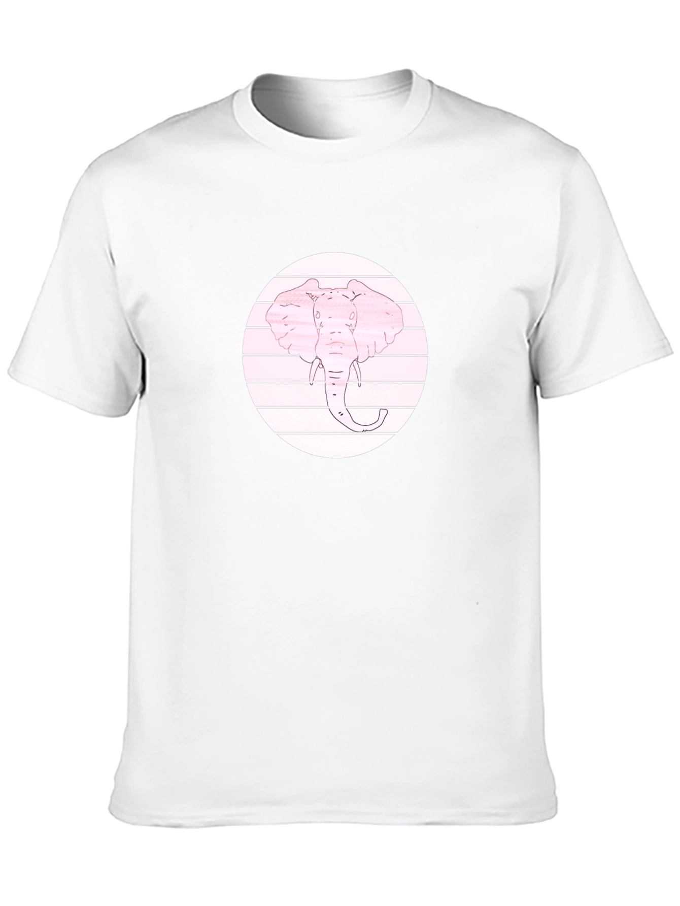 Pink Elephant Graphic Tee - Cool Animal Design
